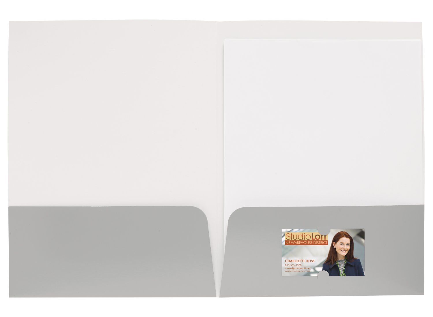 Foil Stamp Gloss Paper Folder