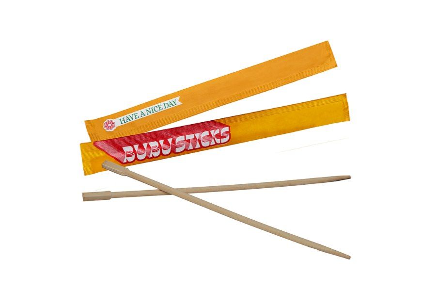 9" Bamboo Chopsticks w/Printed, Sealed Paper Sleeve