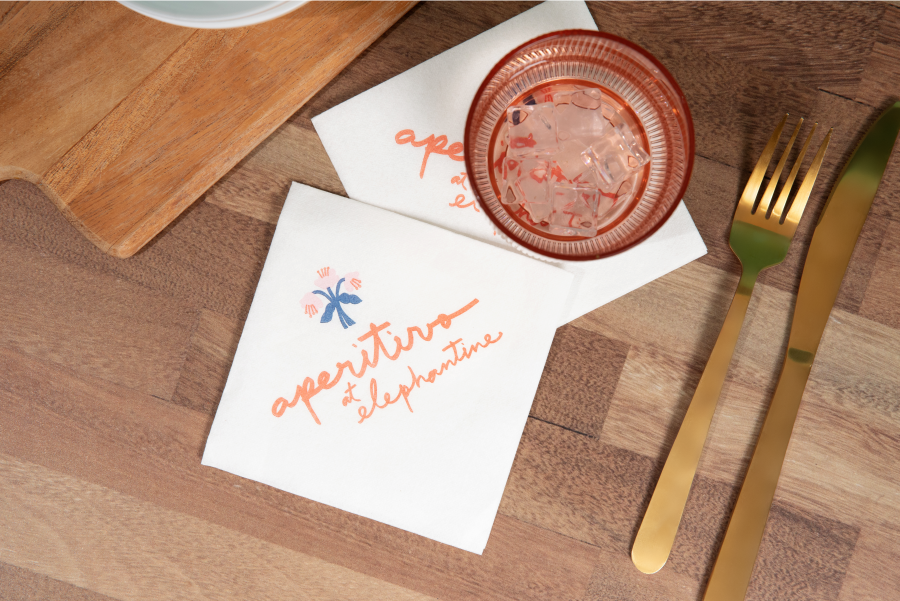White Linen Cocktail Napkins - Premium Line
